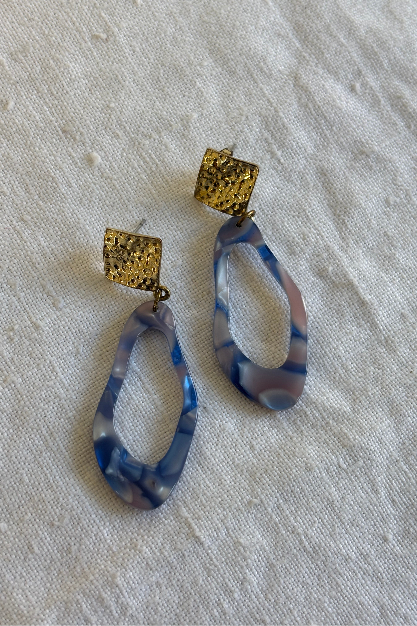 Funky drop stud earrings