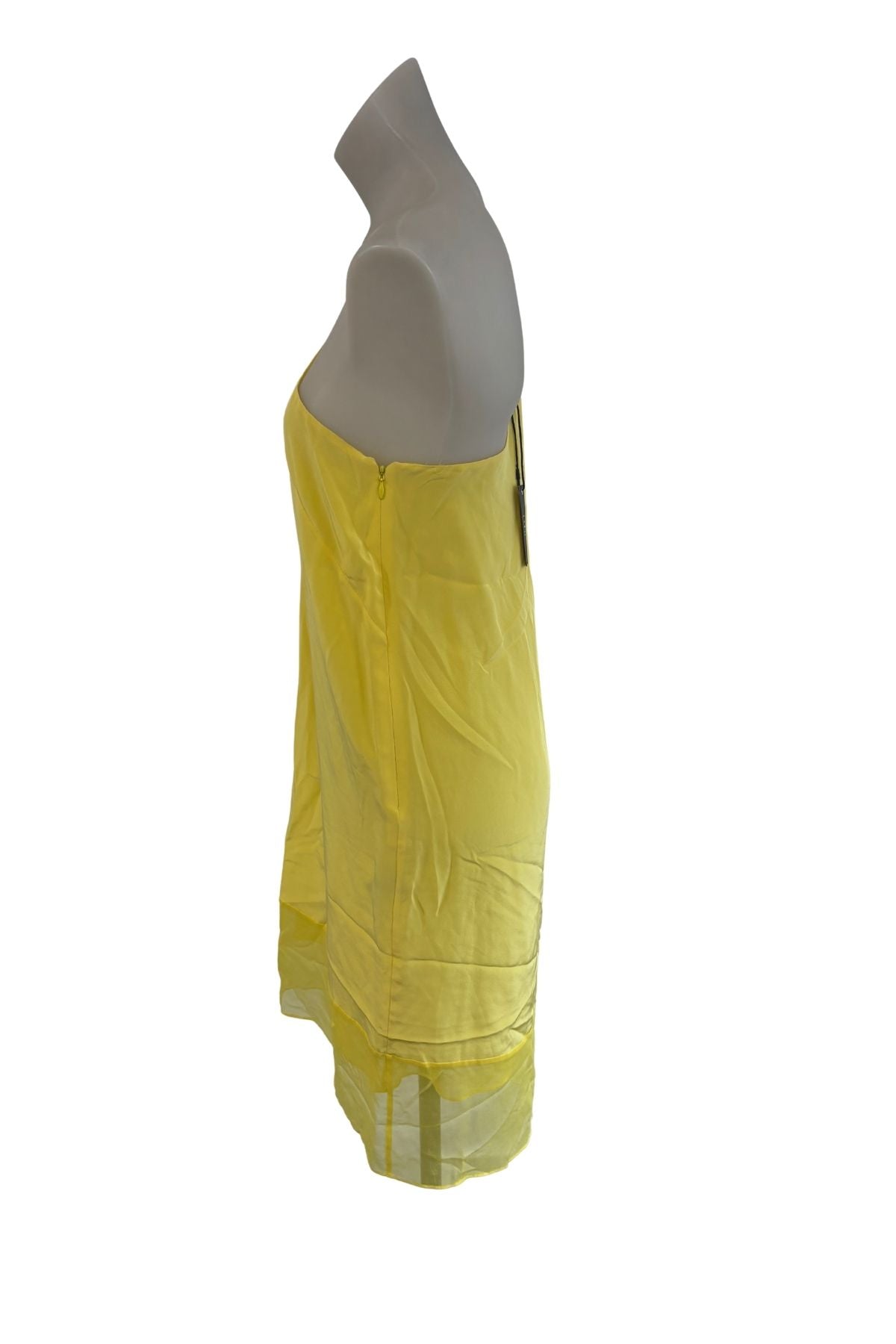 Tibi NYC yellow silk dress, 8