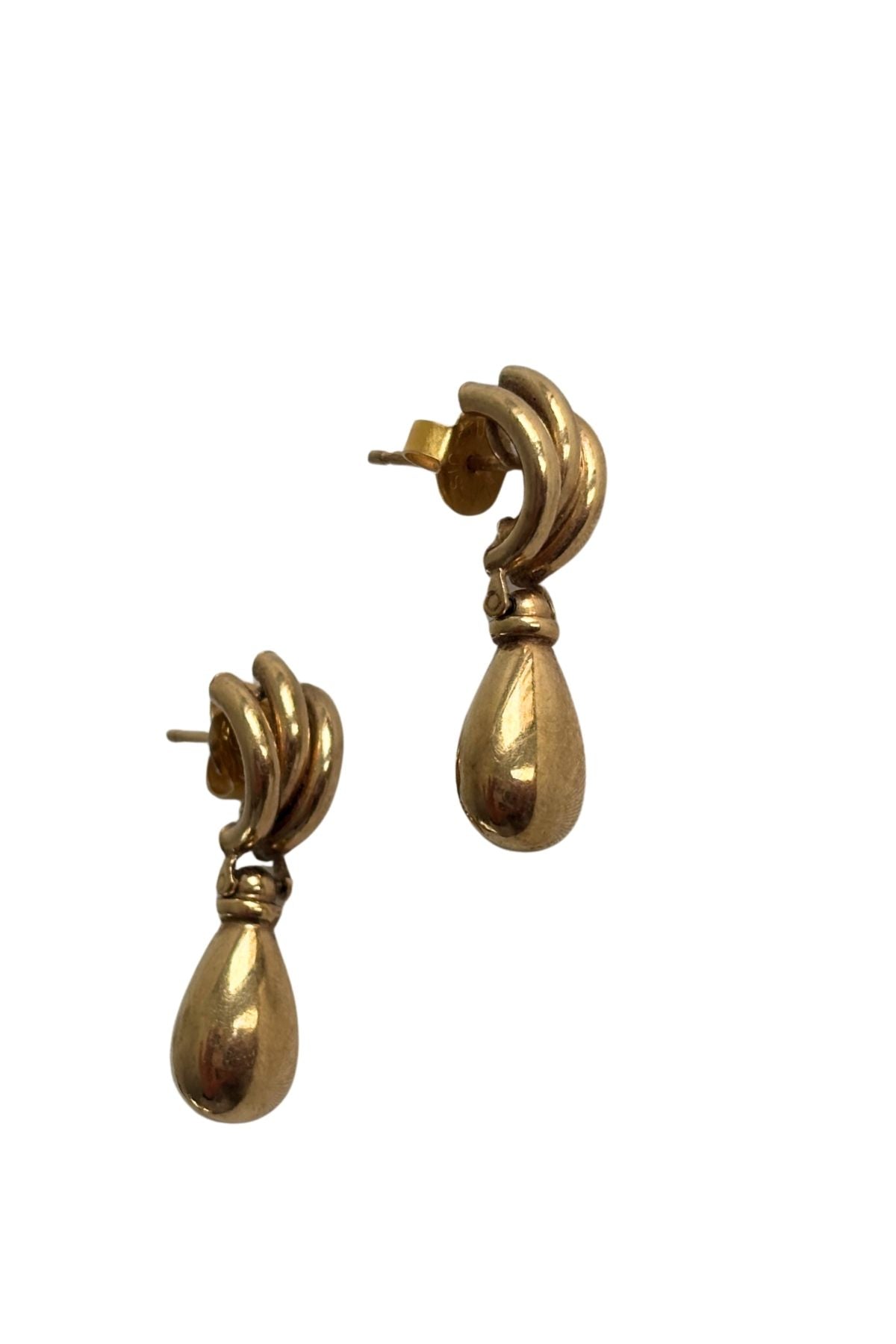 Gorgeous 14ct gold drop stud earrings 2.15g