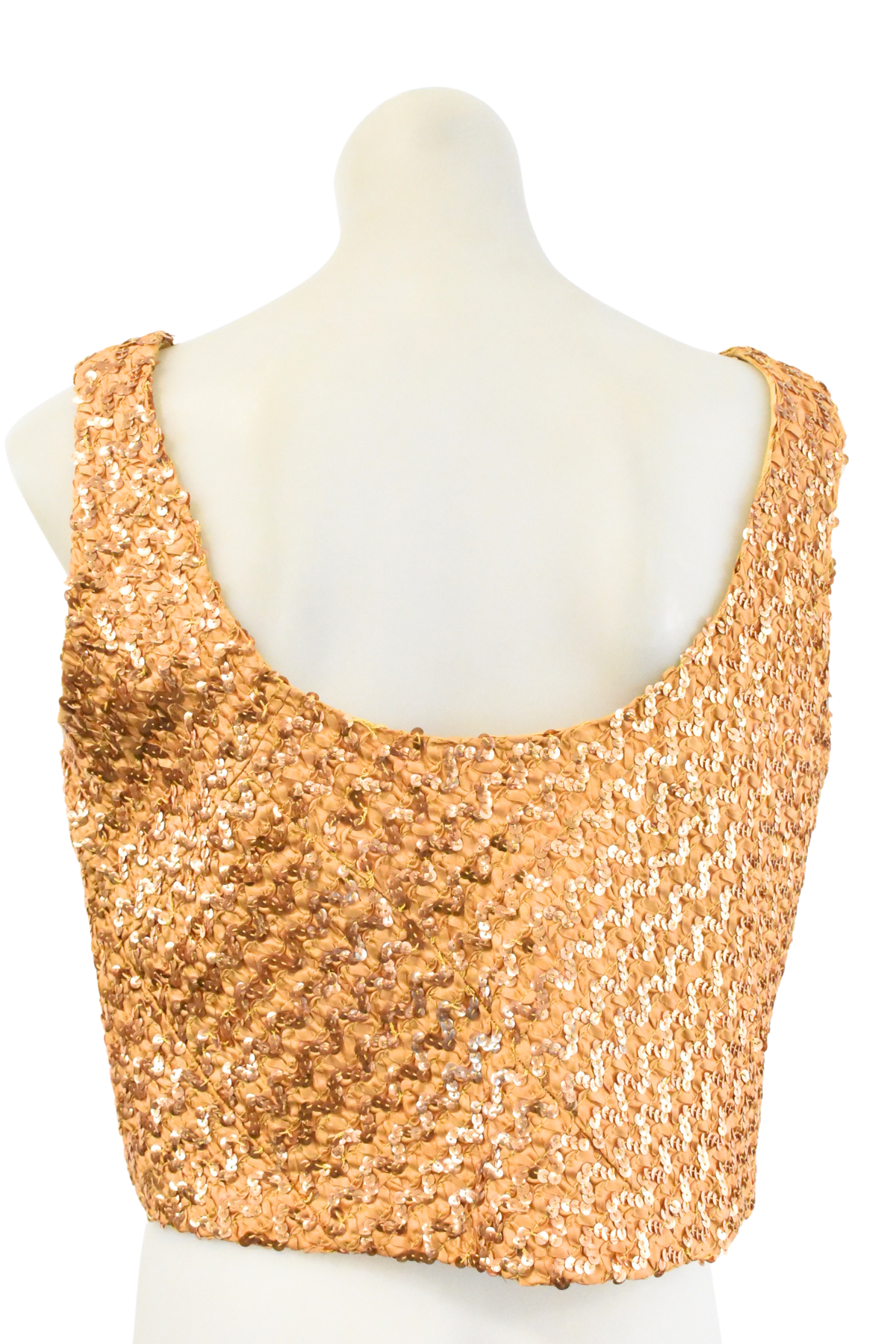 Retro sequin cropped cami, L