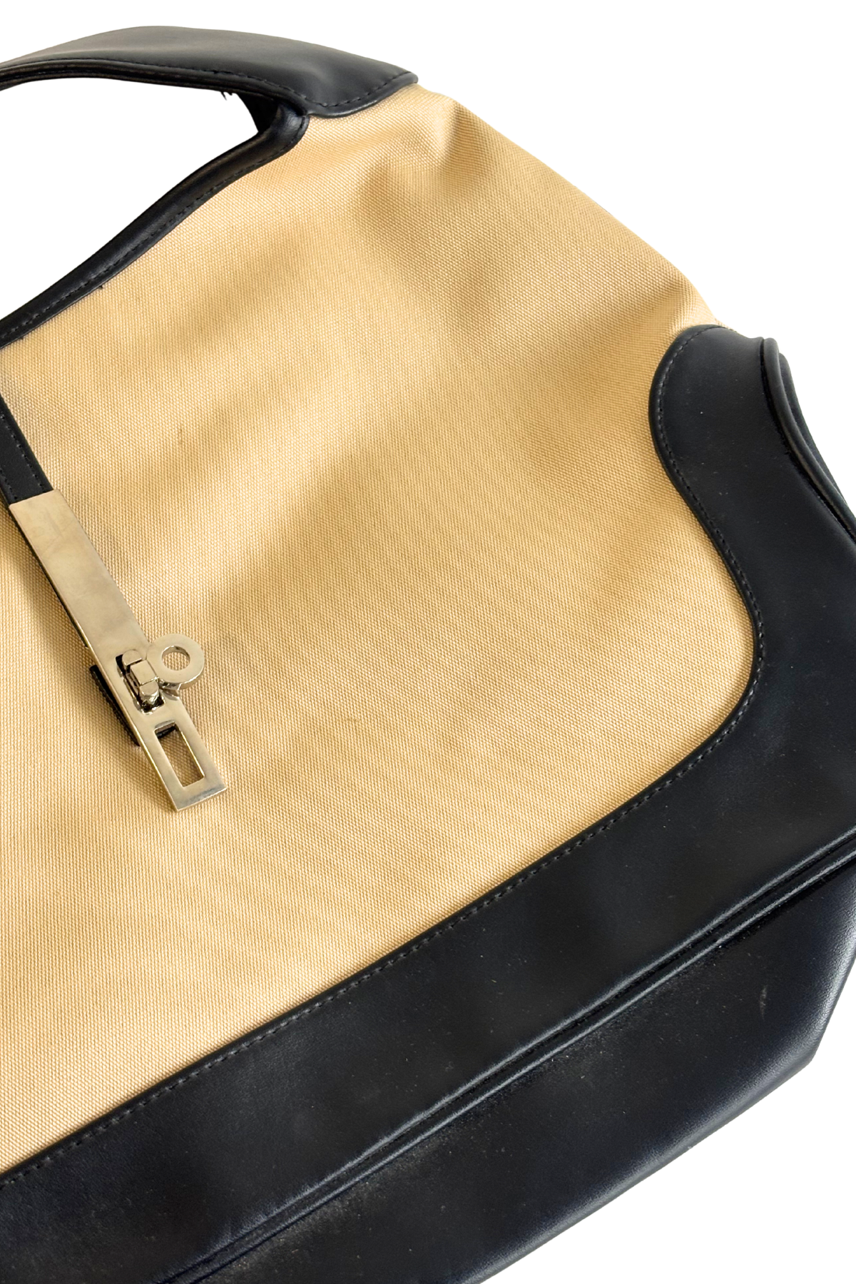 Creamy canvas shoulder bag