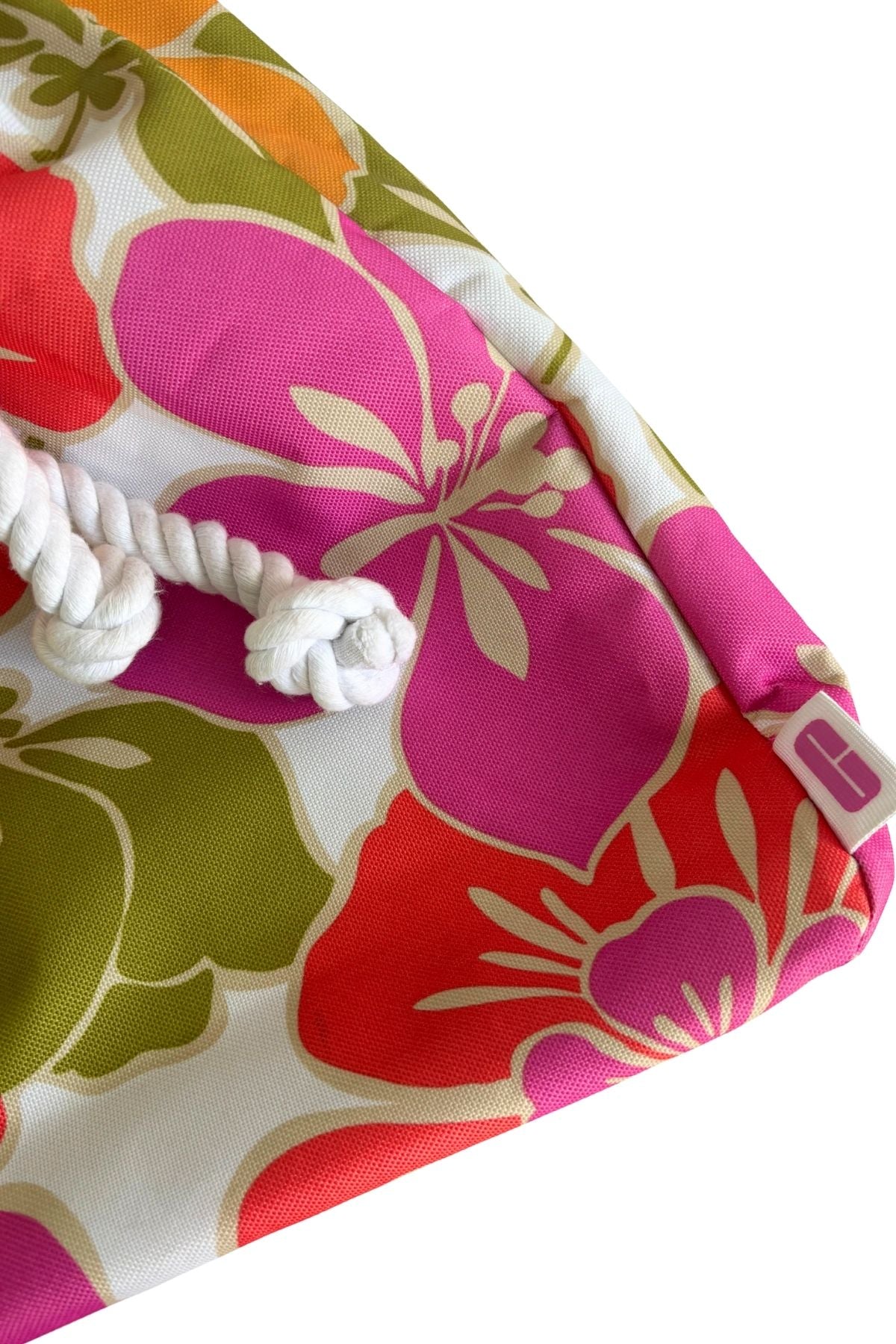 Clinique Coconut Girl rope drawstring tote bag