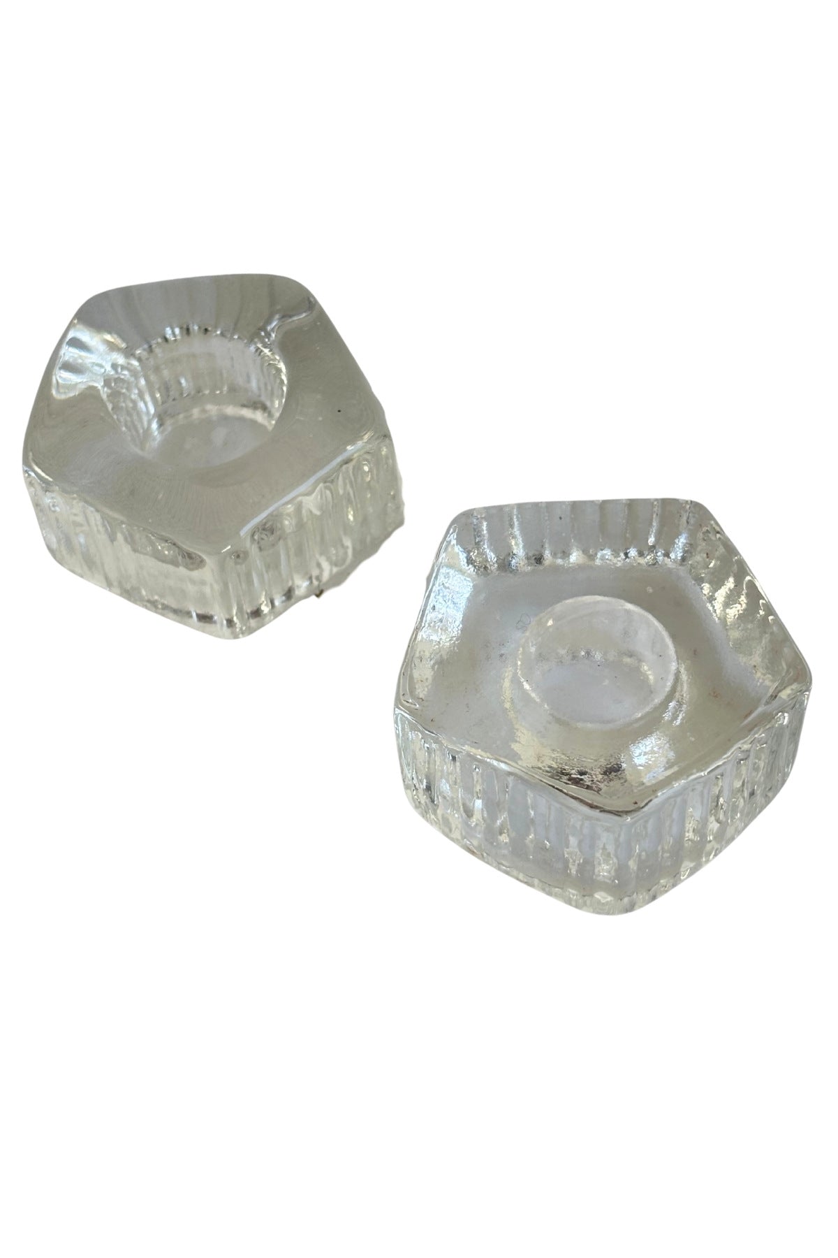 Glass candle stick holders