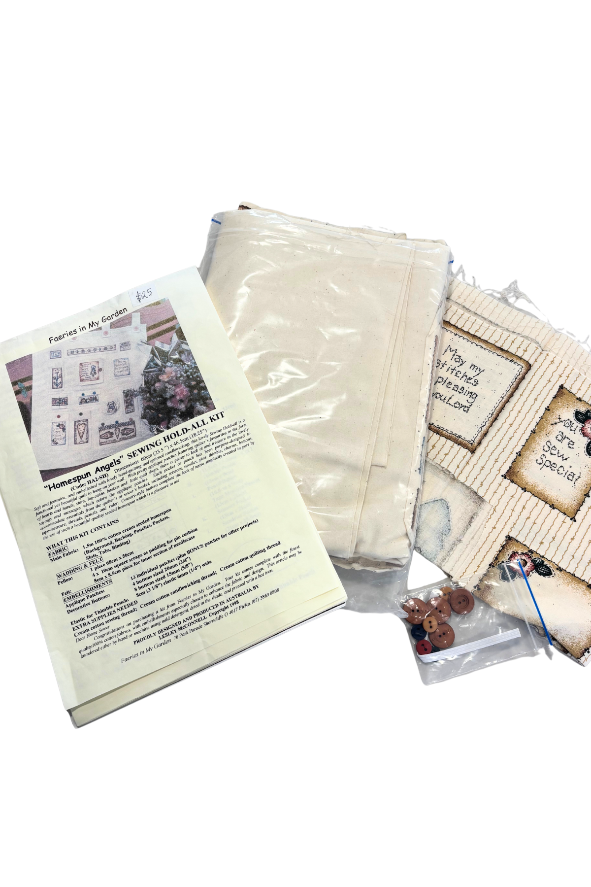 Homespun Angels "Faeries in my Garden" sewing kit