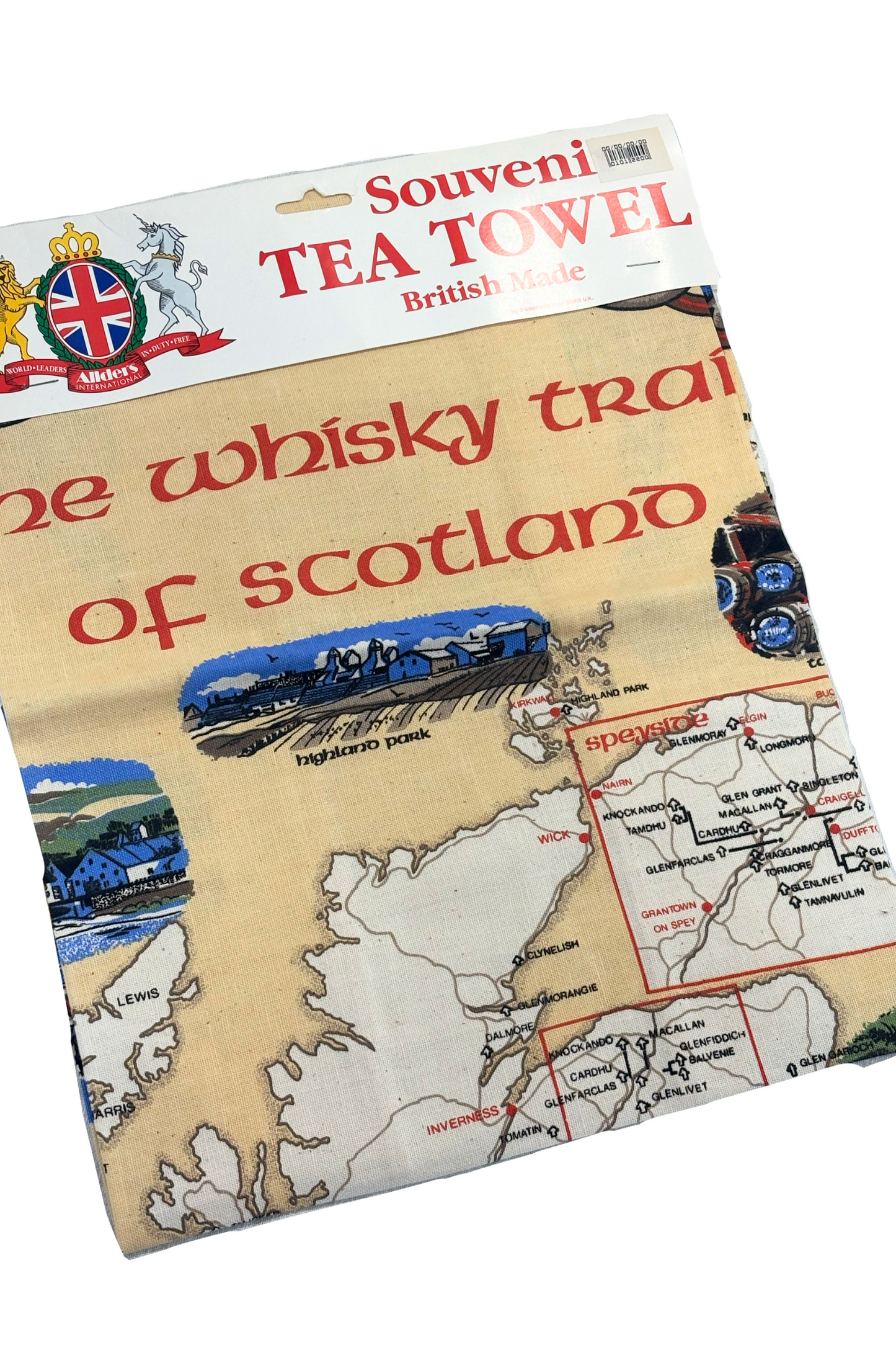 British made souvenir tea towel NWT