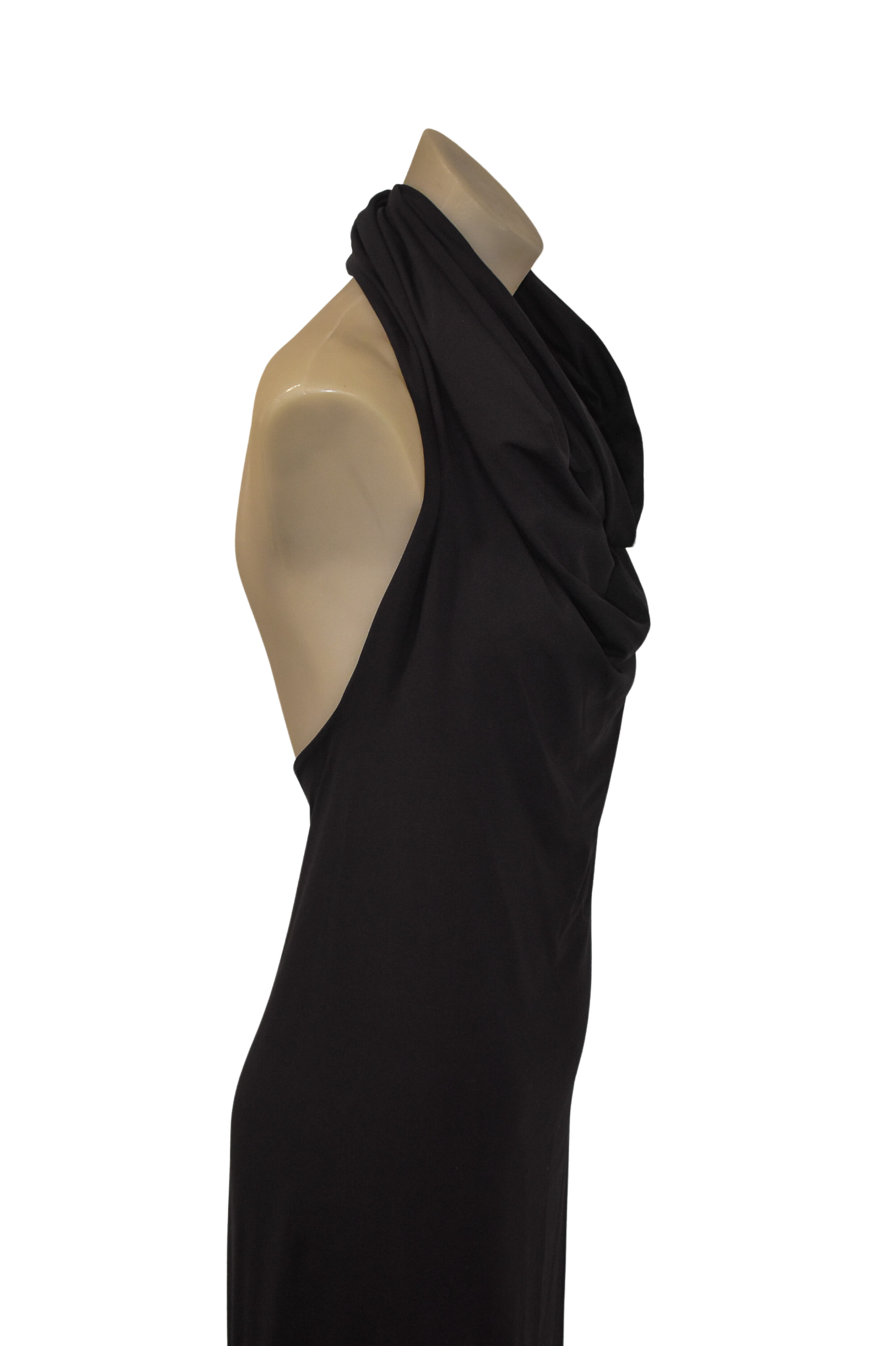 Ricochet NZ made little black halter neck dress, 8