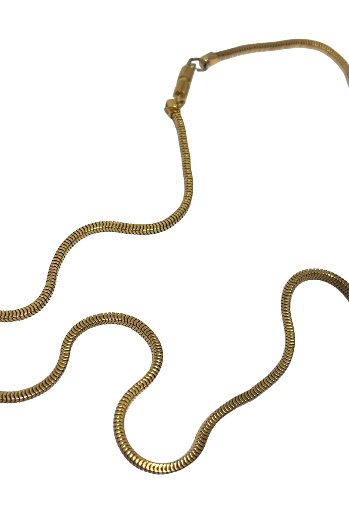 Retro box snake chain necklace