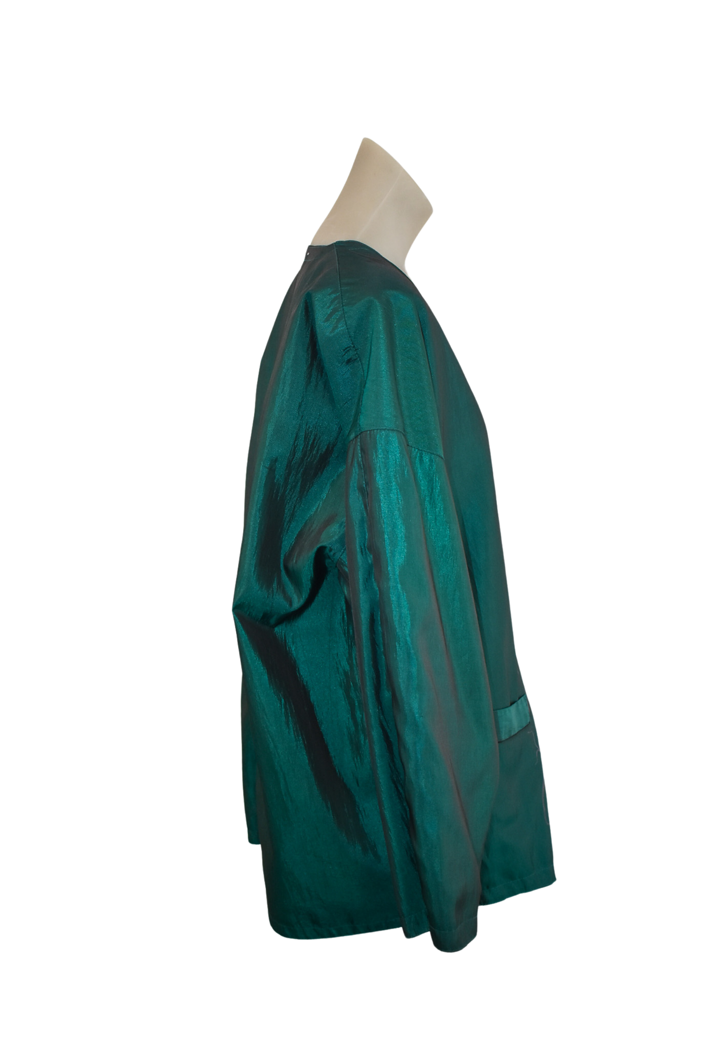 Vintage blue iridescent oversized blazer, L