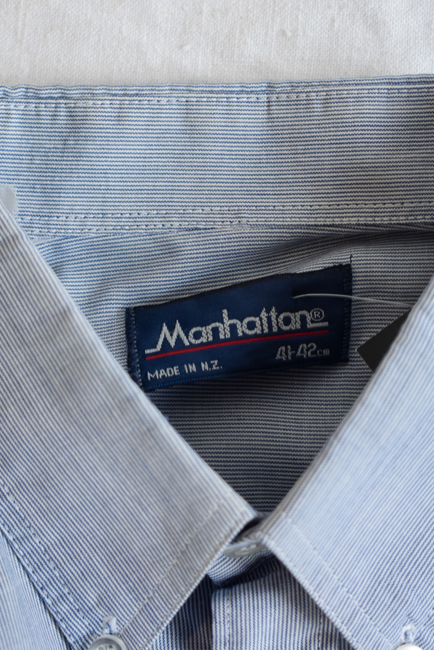 Manhattan NZ made striped dress shirt, XL