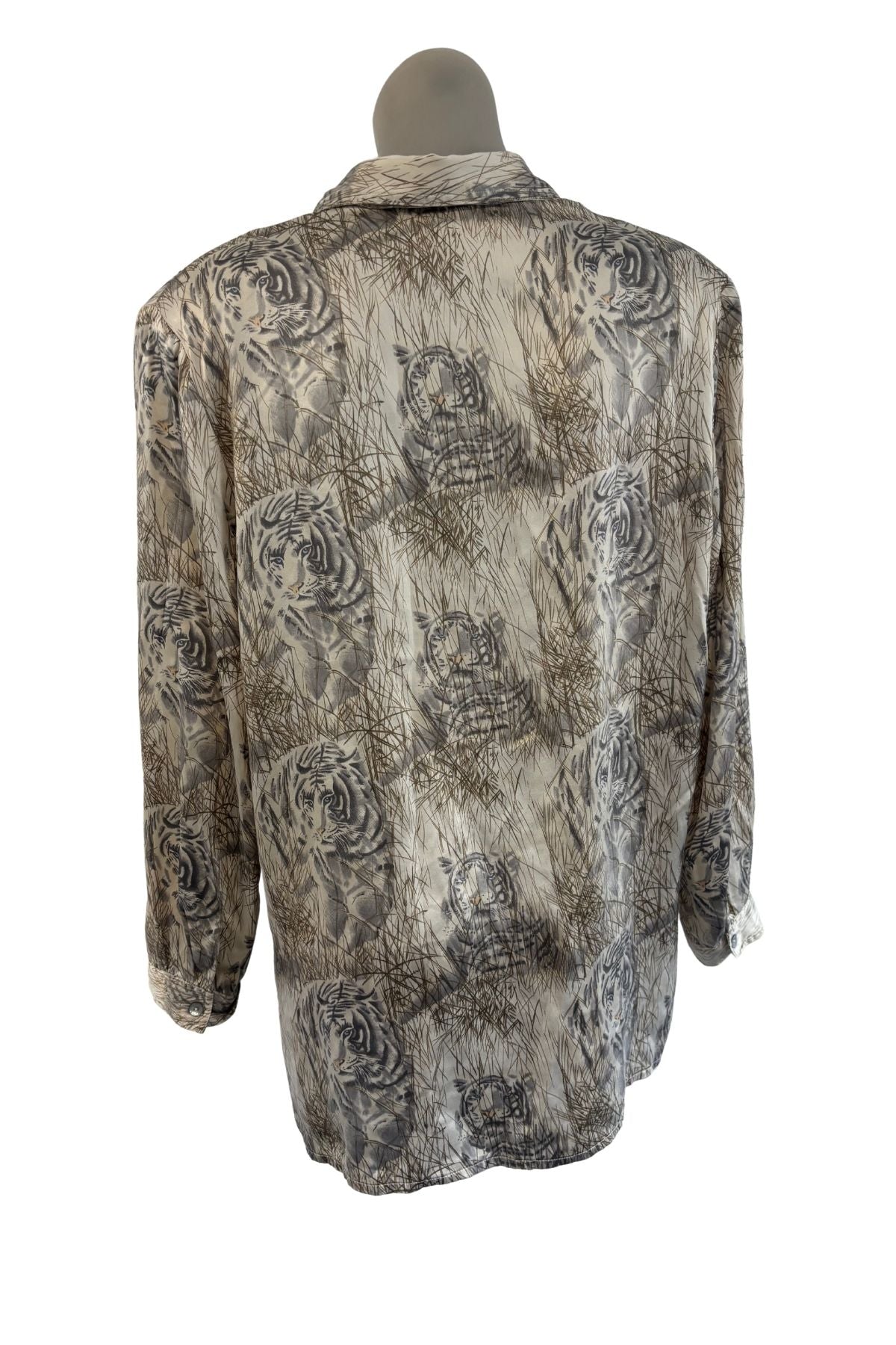 Kimberley Fox white tiger silk bouse, 16