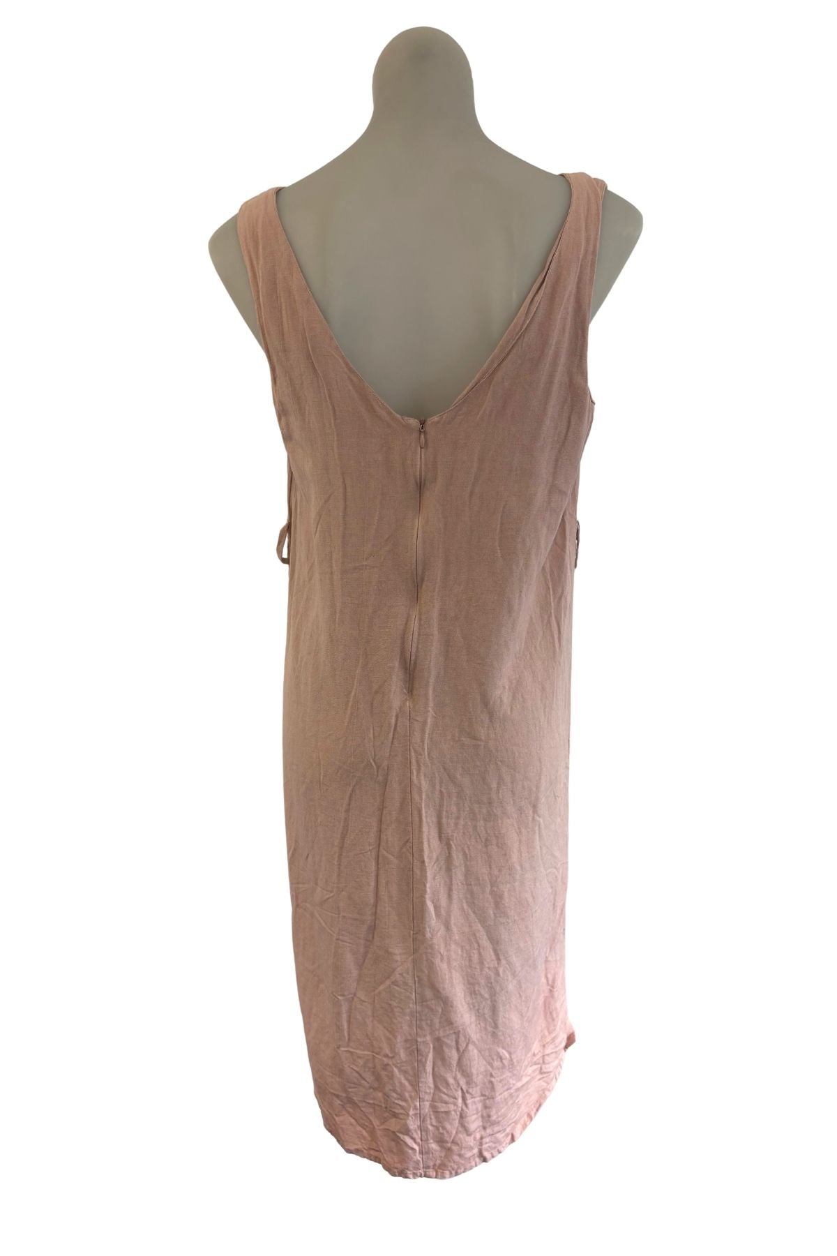 Silent Theory blush pink linen dress, 10