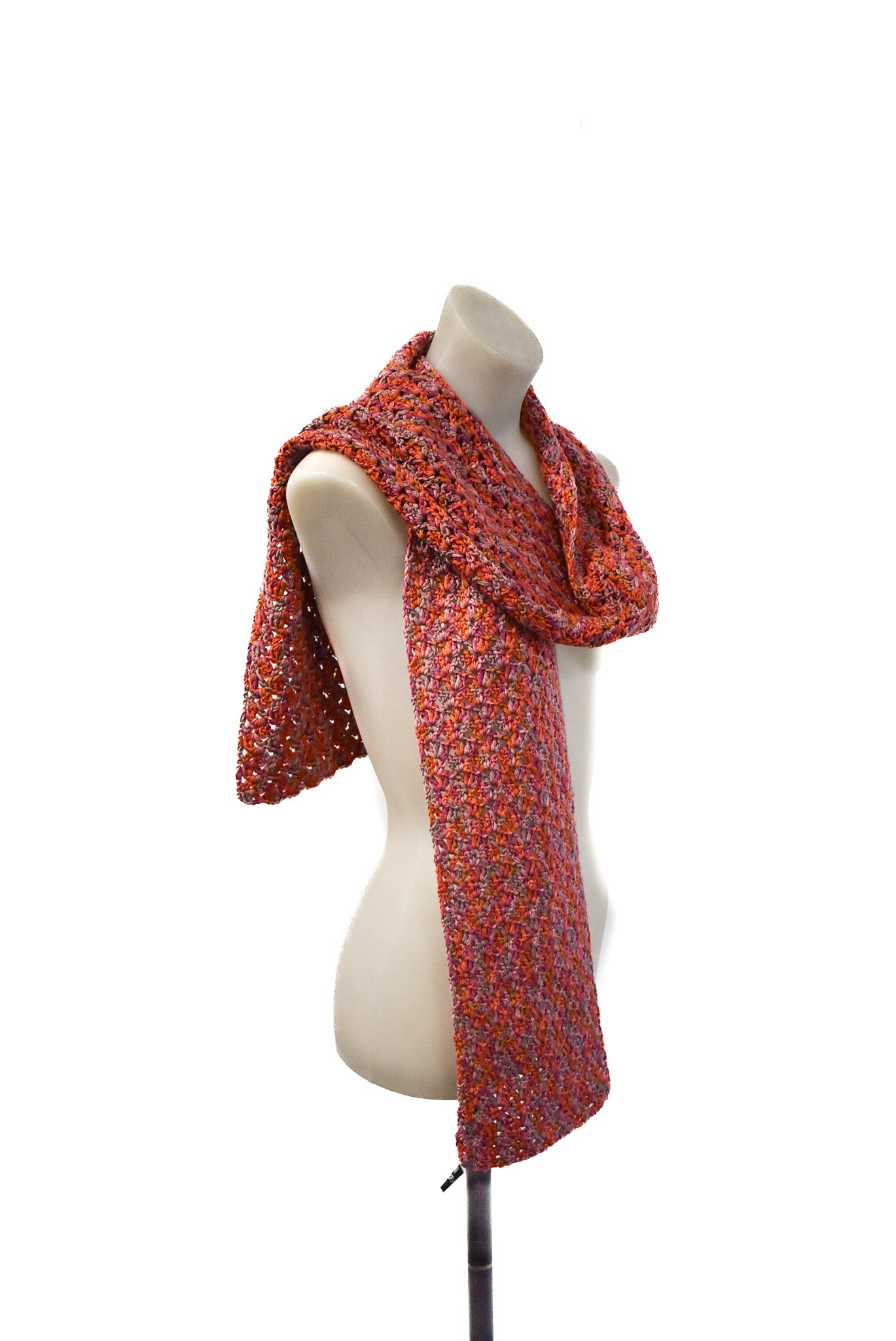 Beautiful crochet pink scarf