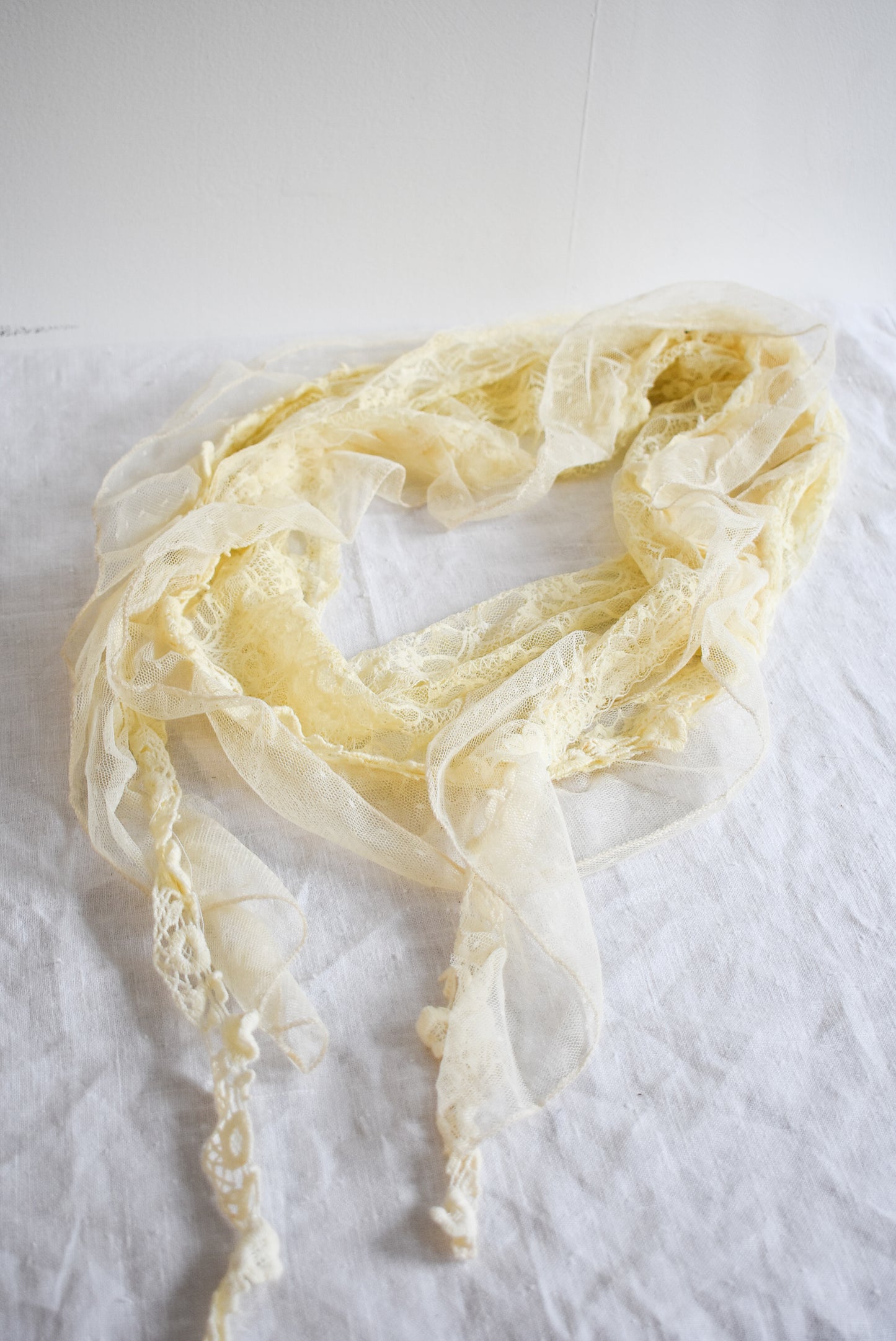 White Lace crochet scarf