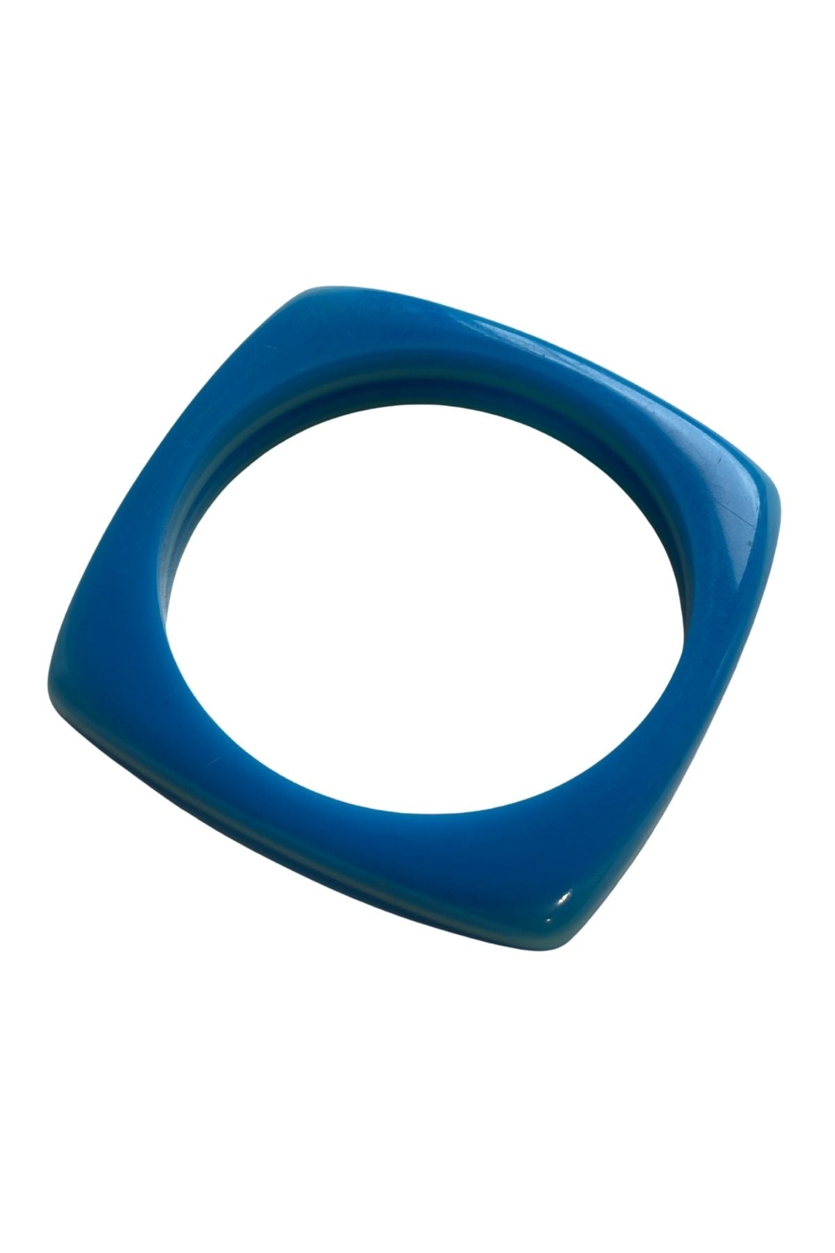 Retro blue square bangle