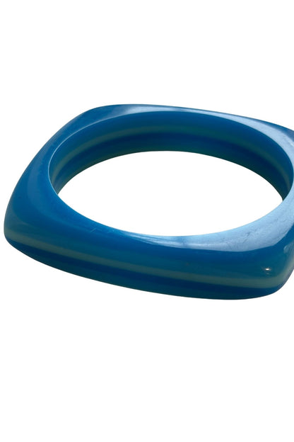 Retro blue square bangle