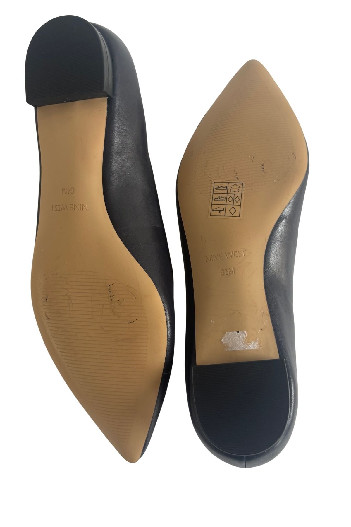 Nine West navy leather ballet flats, 6 1/2