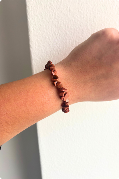 Goldstone cluster bracelet