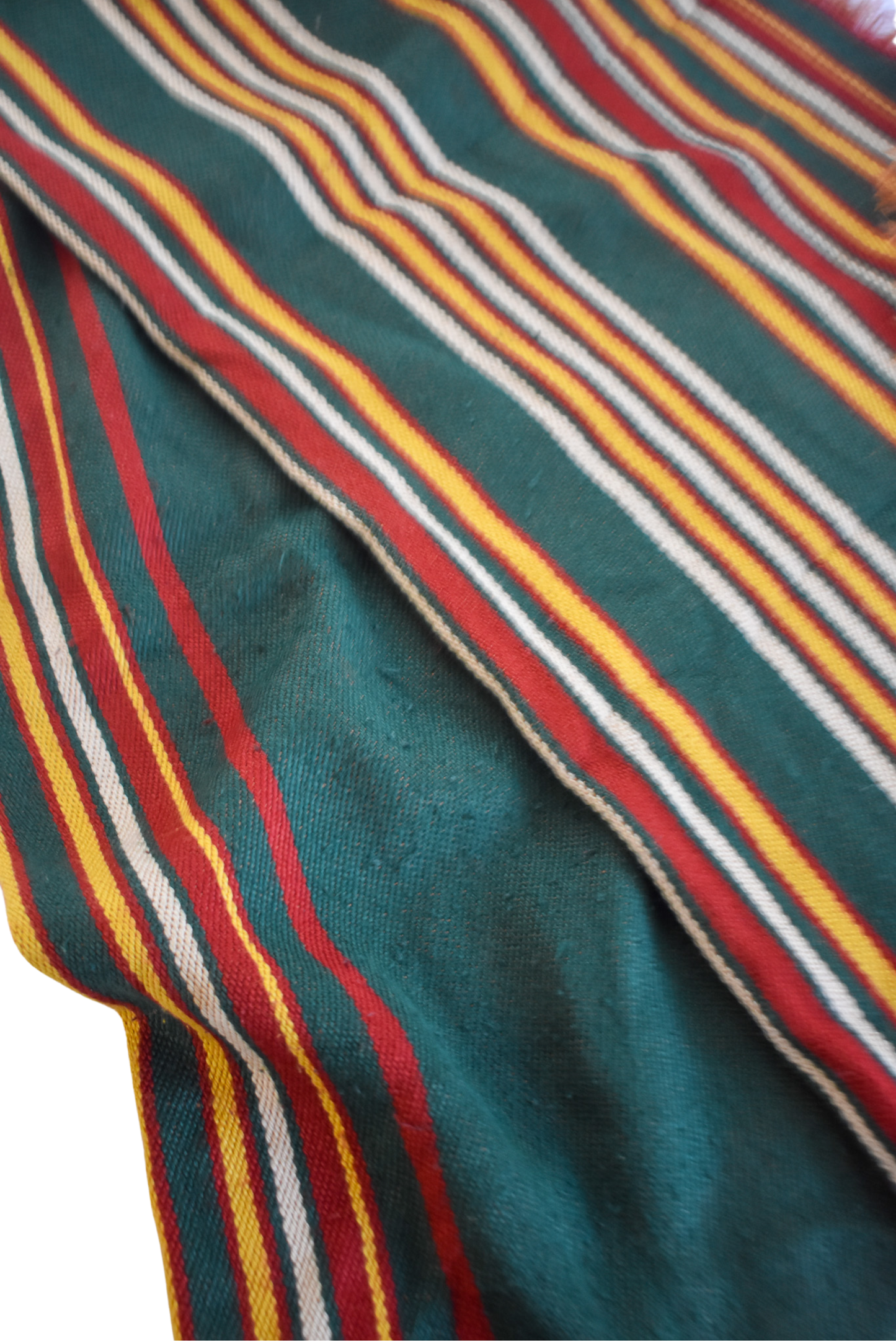 Vintage rustic striped wool scarf