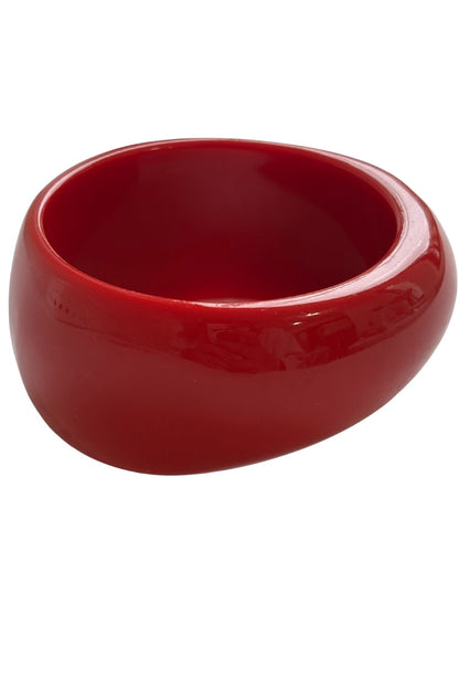 Groovy red asymmetrical bangle