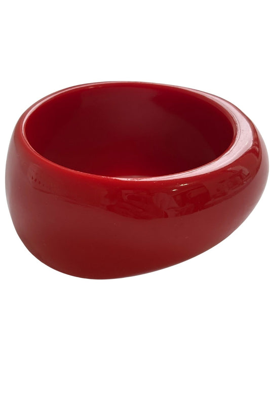 Groovy red asymmetrical bangle