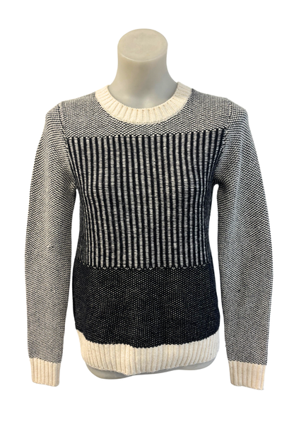 Country Road black + white knit jumper, XS