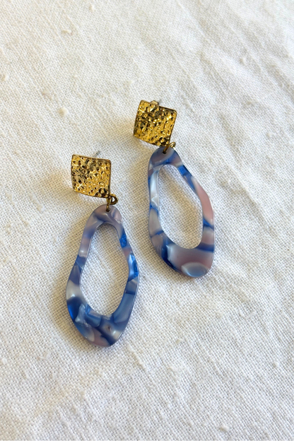 Funky drop stud earrings