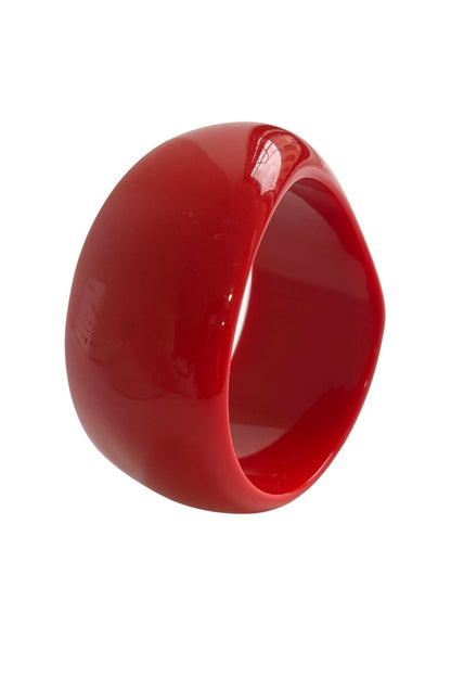 Groovy red asymmetrical bangle