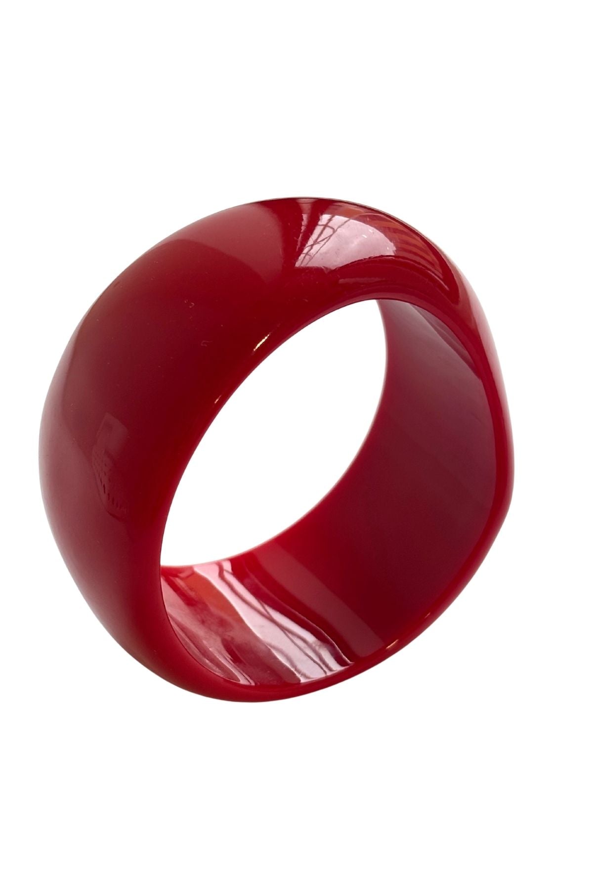 Groovy red asymmetrical bangle