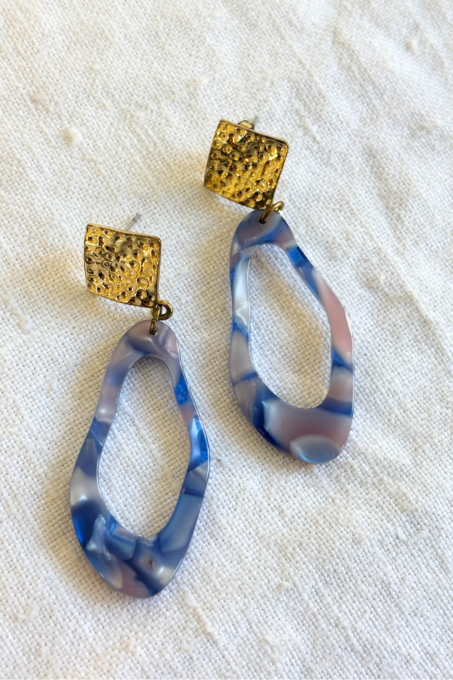 Funky drop stud earrings