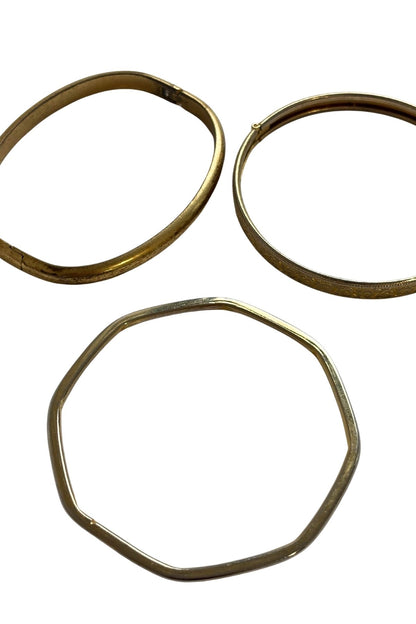 Golden bangle bundle x3