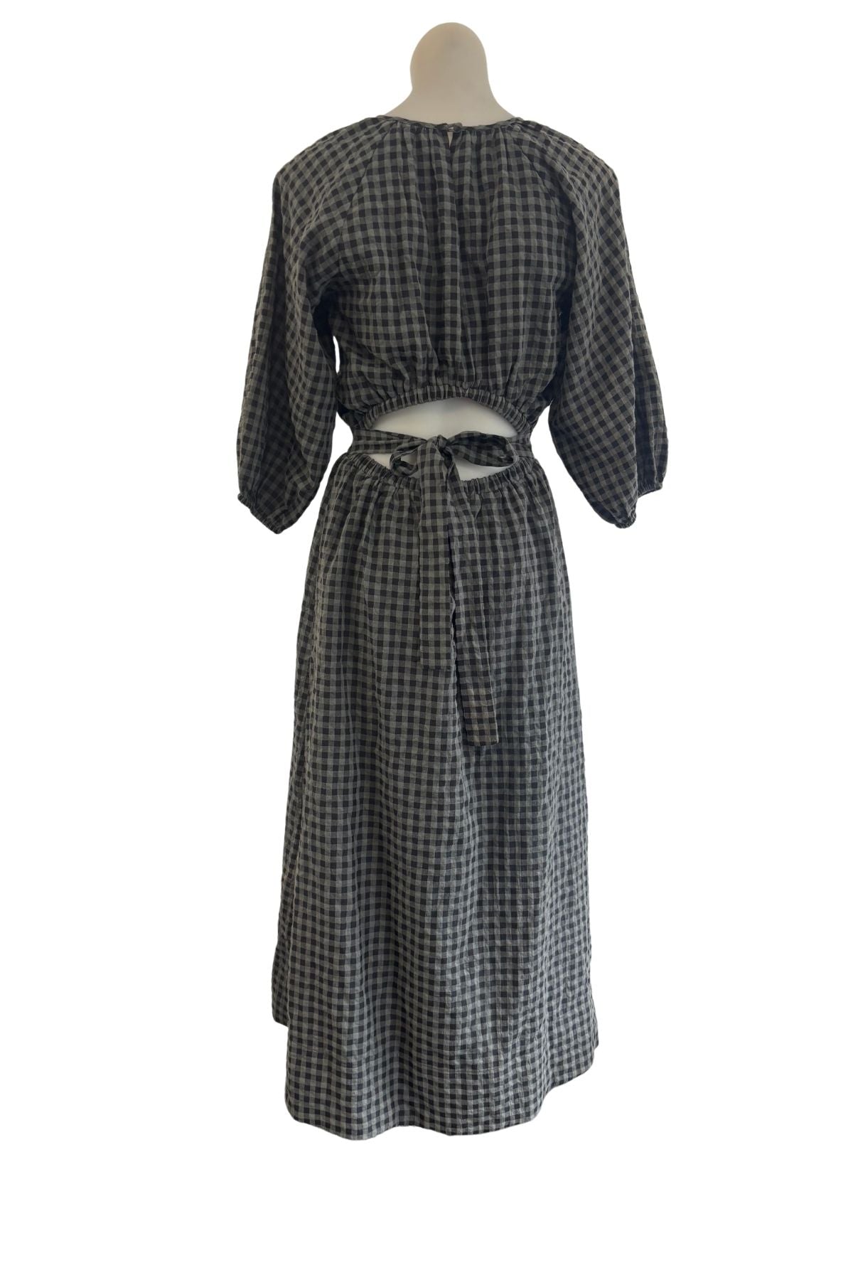 Staple the Label grey + black checkered dress, 8