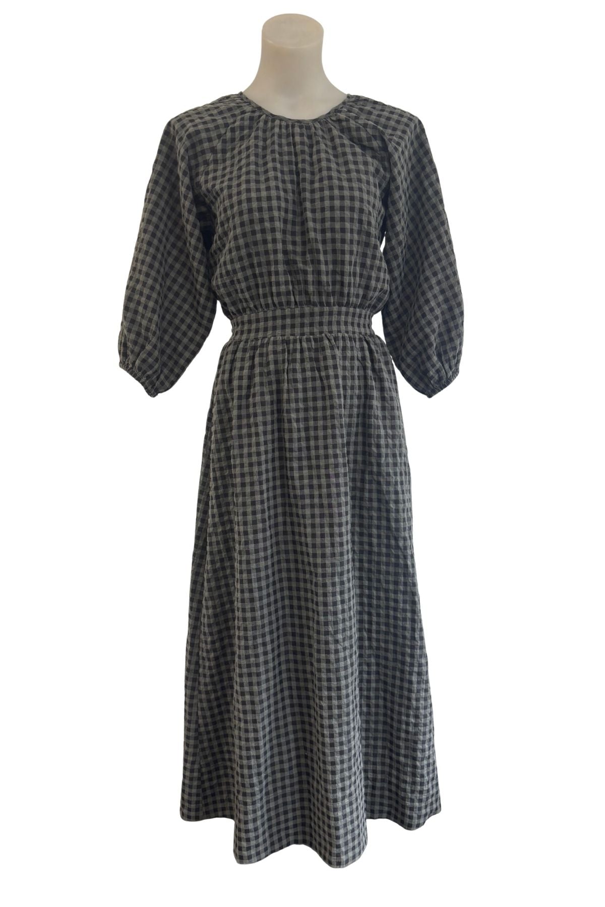 Staple the Label grey + black checkered dress, 8