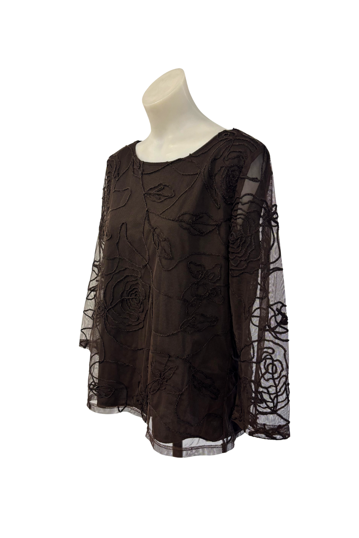 Stitches Australia embroidered mesh top, 18