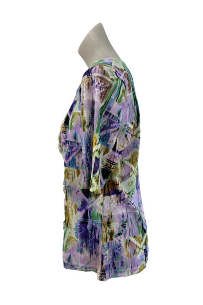 Purple Sage mesh blouse, M