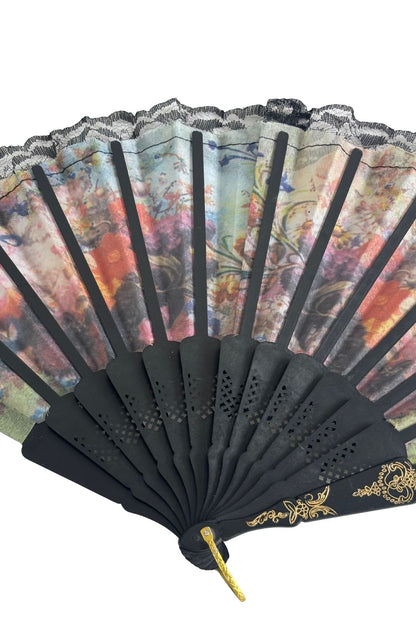 Floral oriental fan