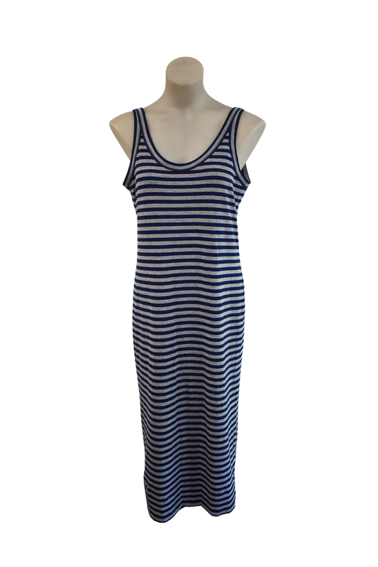 Karen Walker NZ made striped maxi dress, 12