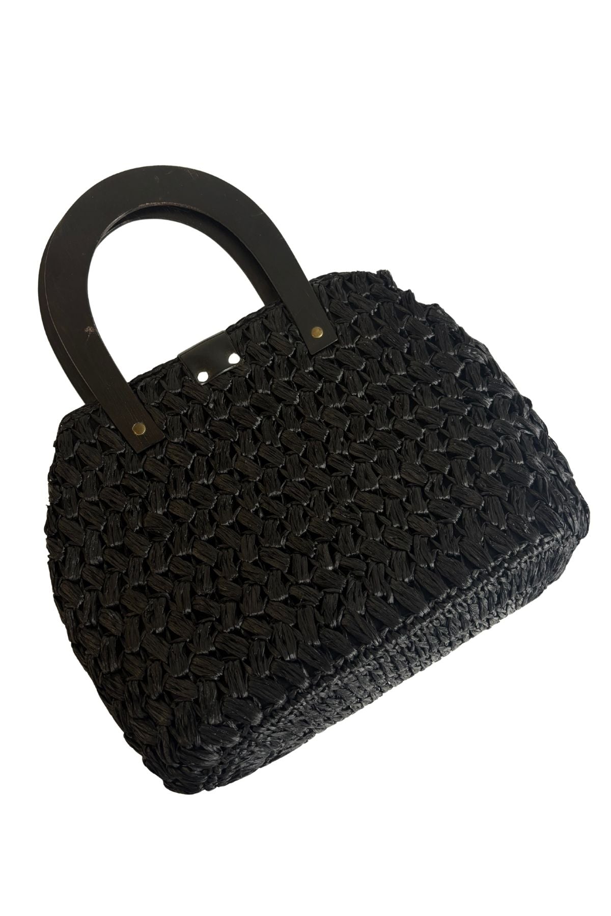American Handbags LTD black woven bag
