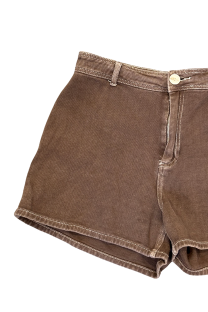 Chanda brown denim shorts, 14