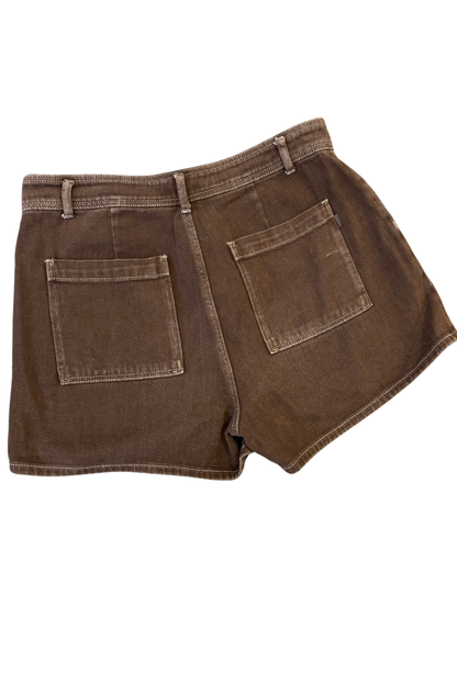 Chanda brown denim shorts, 14
