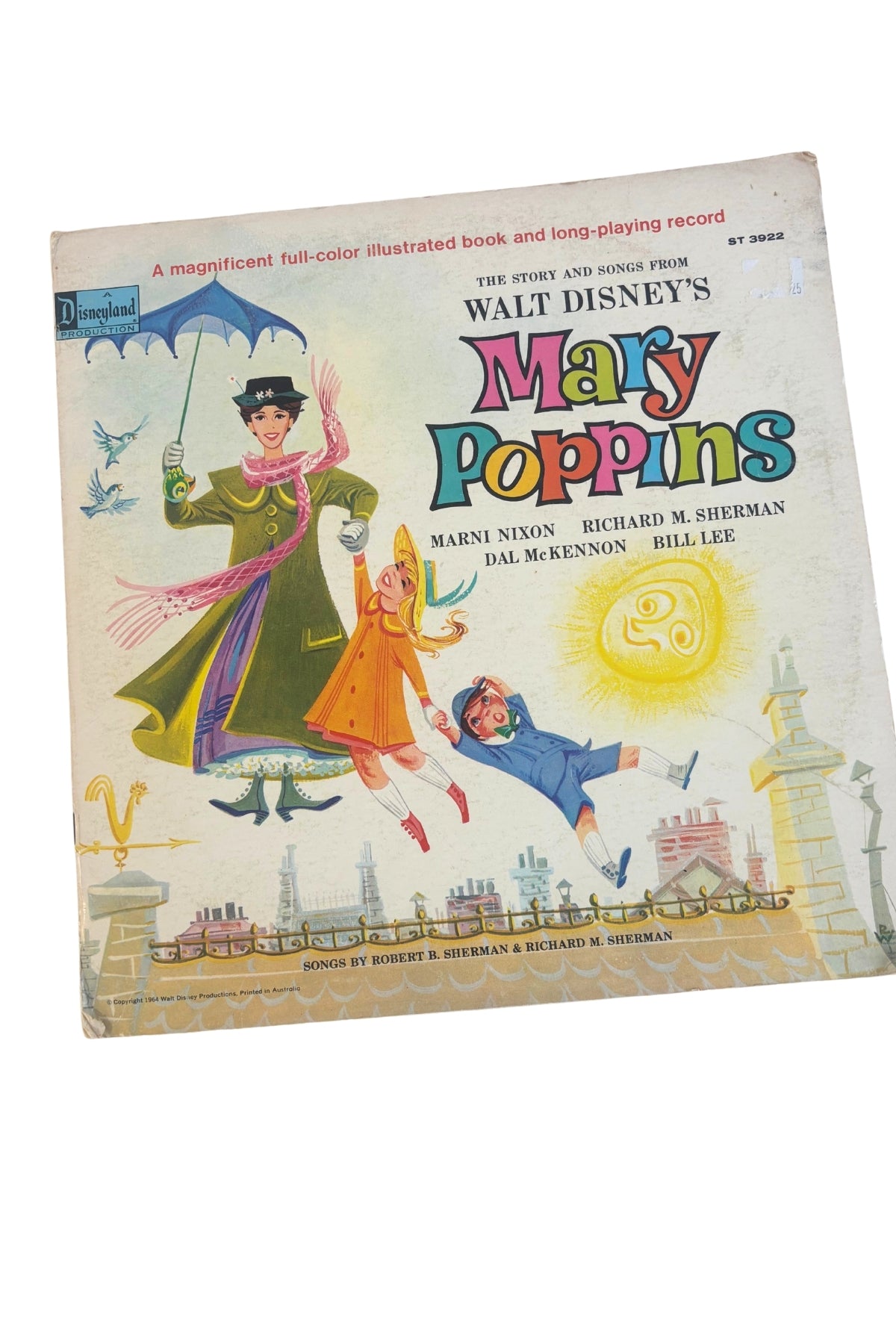 Vintage Walt Disney's Mary Poppins storybook vinyl 3922