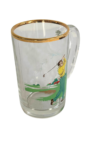 Vintage golf small glass mug