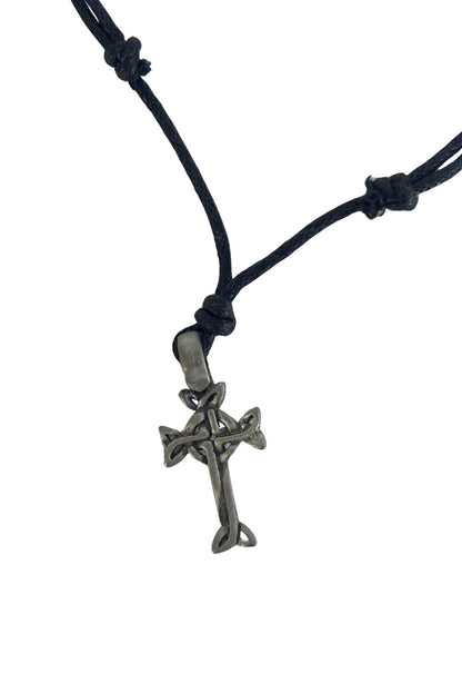 Pewter cross necklace
