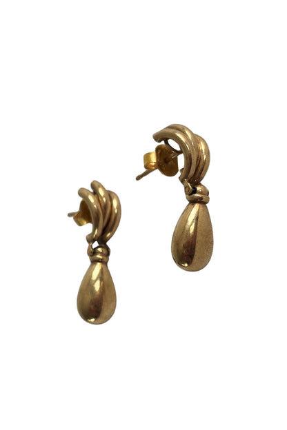 Gorgeous 14ct gold drop stud earrings 2.15g