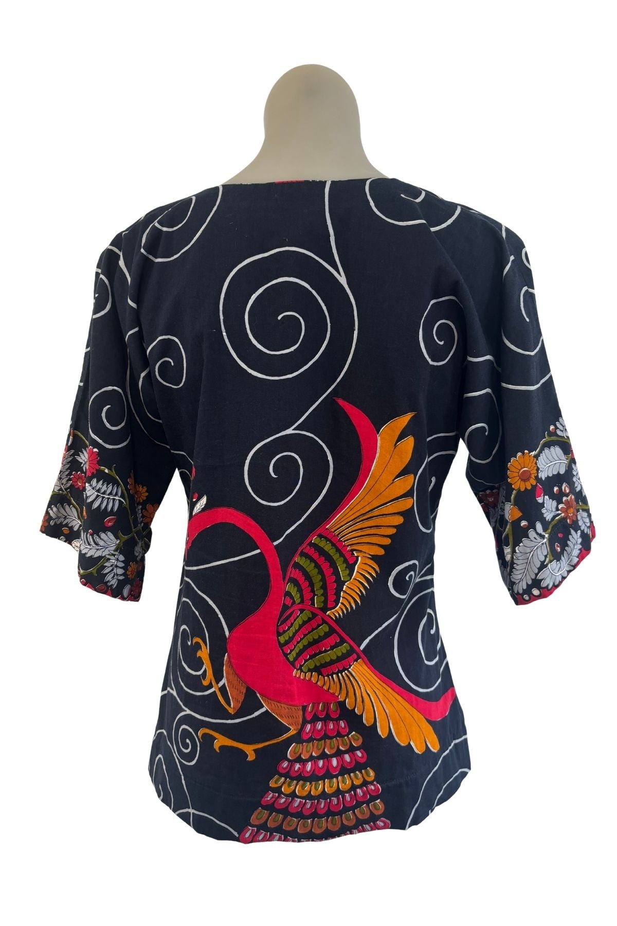 Beautiful cotton floral blouse, S/M