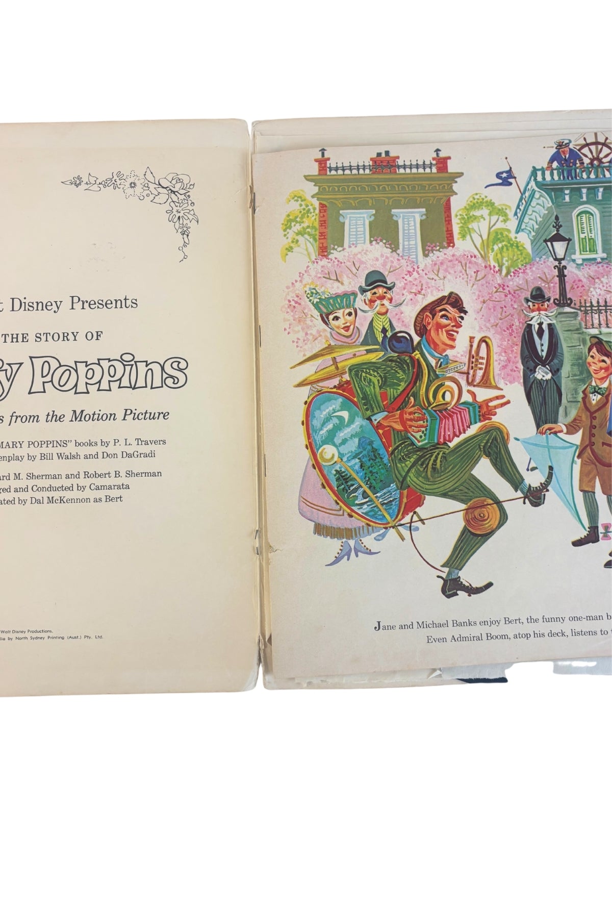 Vintage Walt Disney's Mary Poppins storybook vinyl 3922
