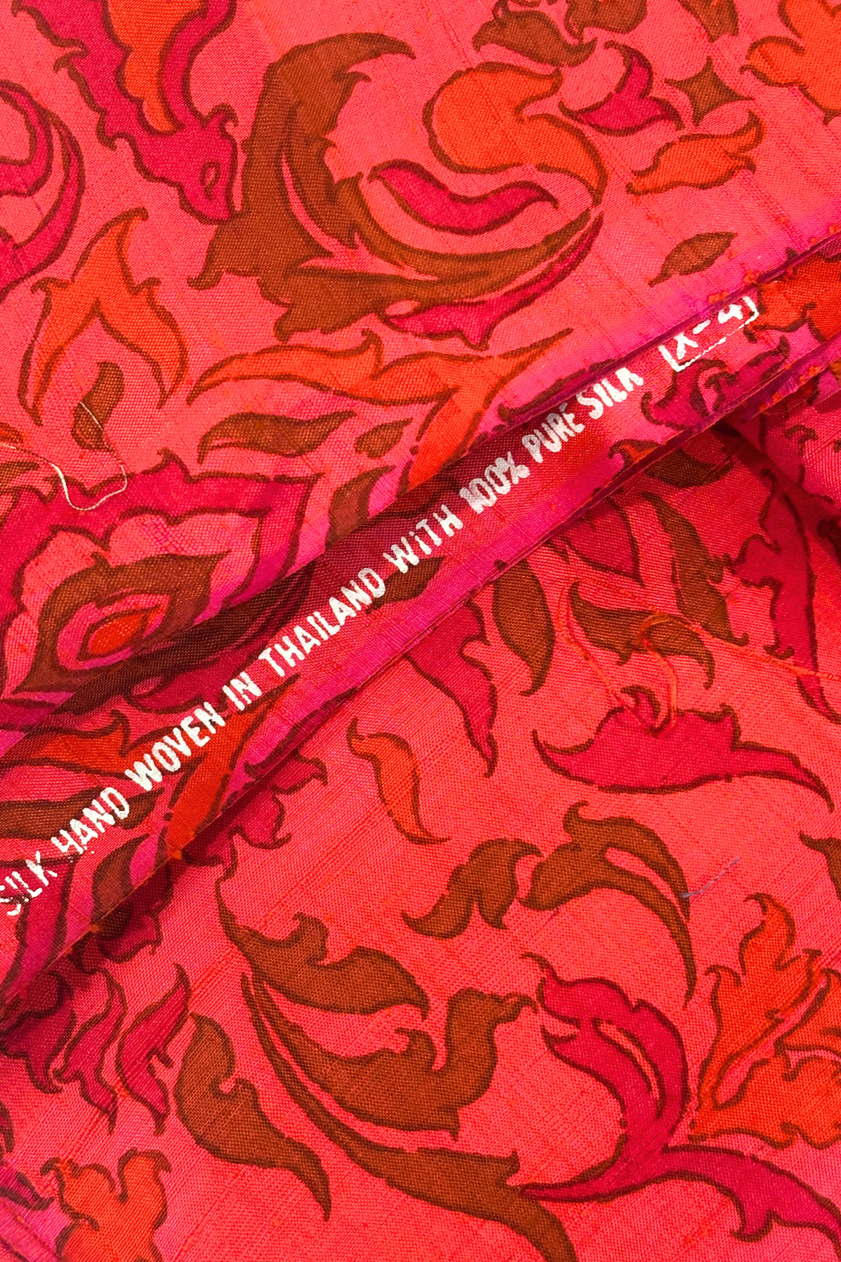 Thai silk bold leafy florals 4.5m