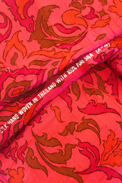 Thai silk bold leafy florals 4.5m