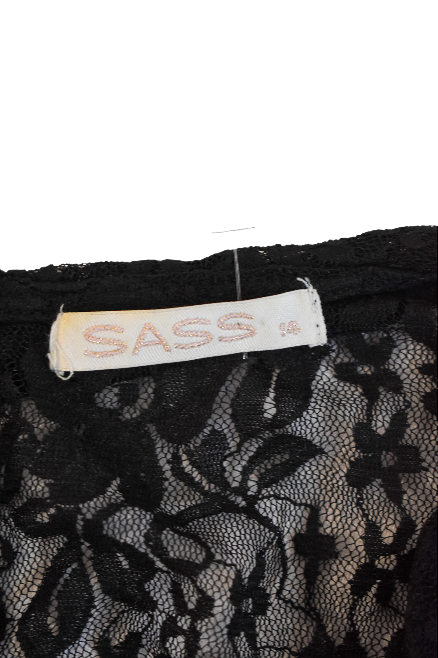 Sass black lacey babydoll dress, 14