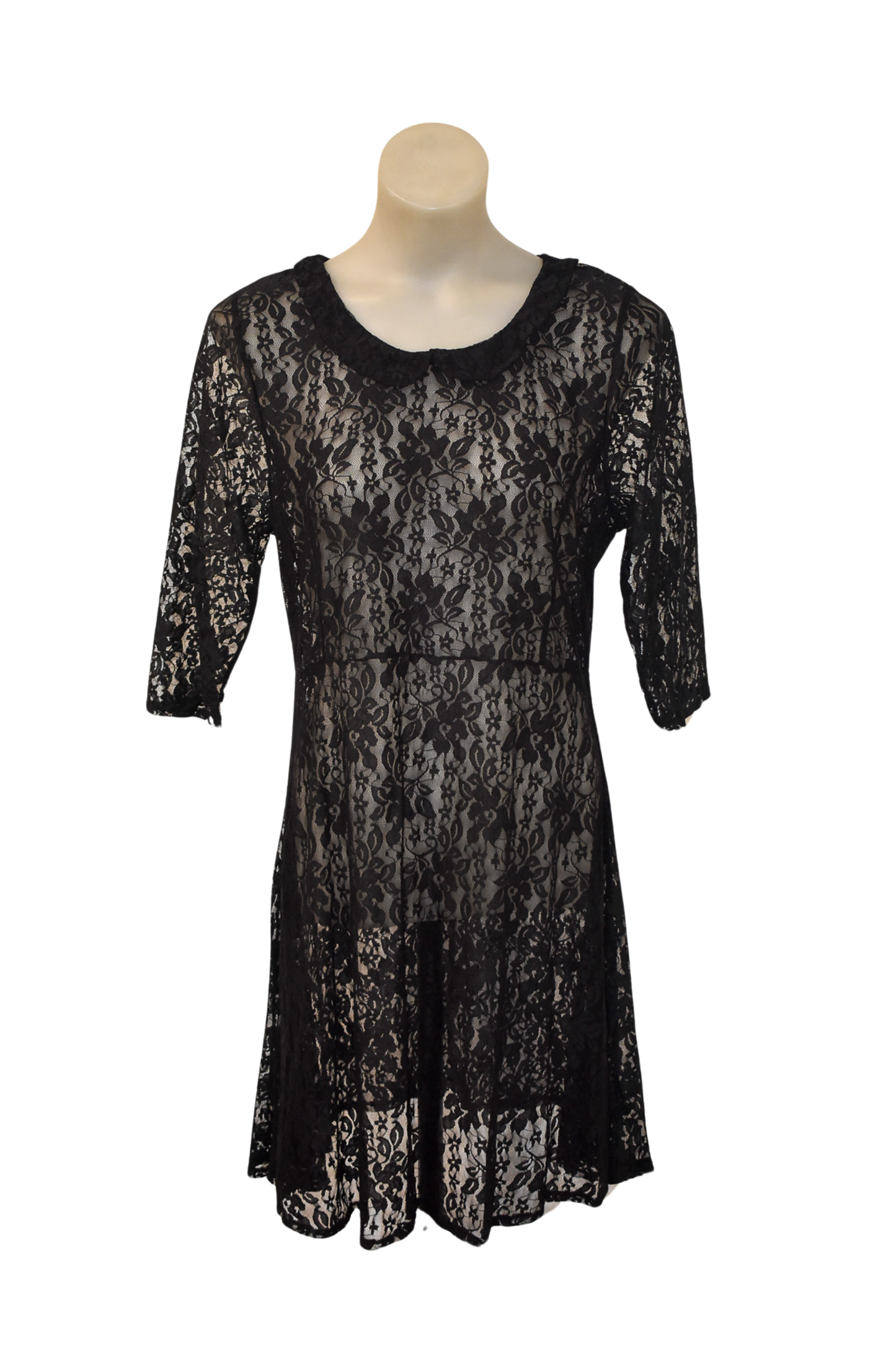 Sass black lacey babydoll dress, 14