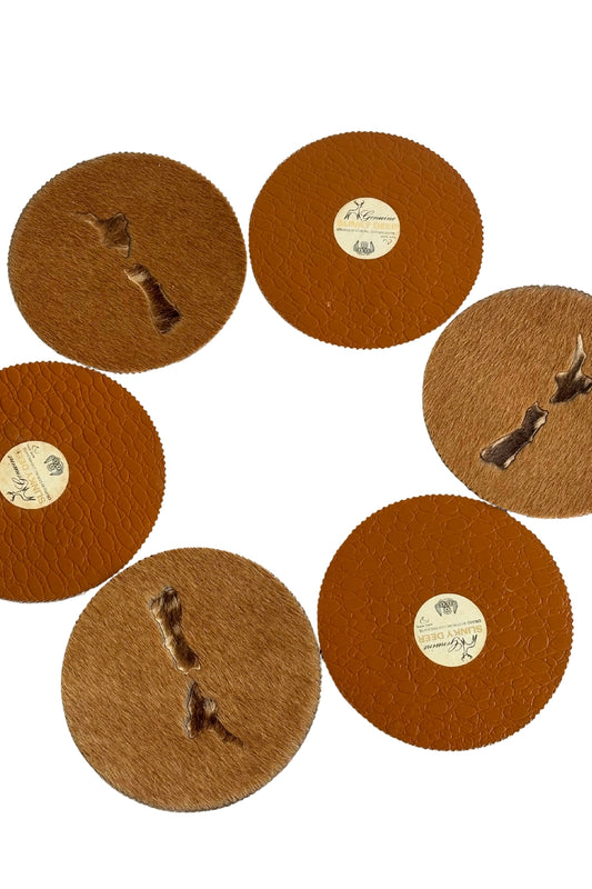 Genuine slinky deer NZ made coasters